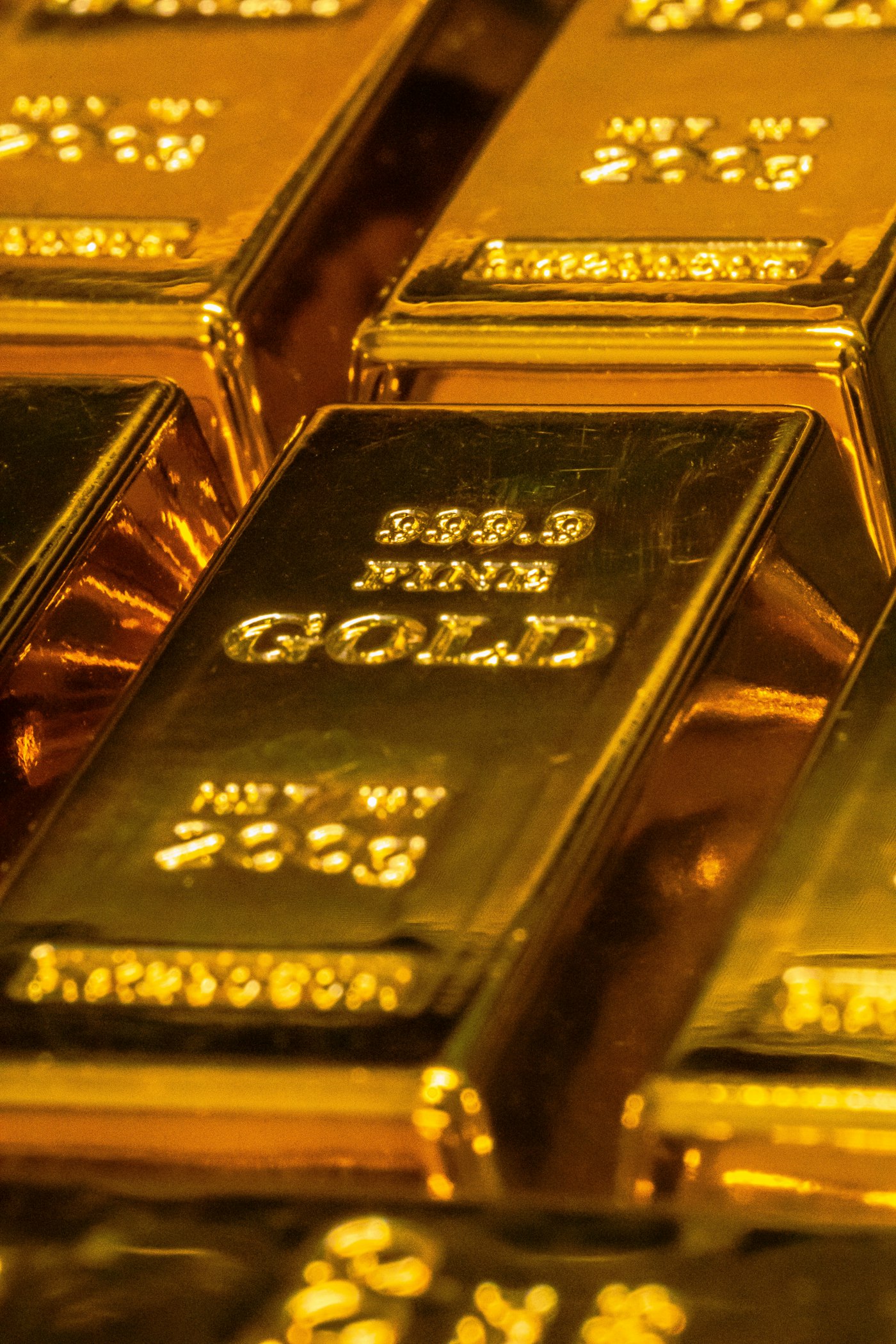 Stamped gold doré bar